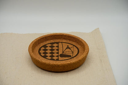 Zunftzeichen Bodenleger Kork Untersetzer 9 cm Custom Lasergravur Haustier Logo Lustiger Spruch Zitat Geburtstagsgeschenk Einweihung Freunde